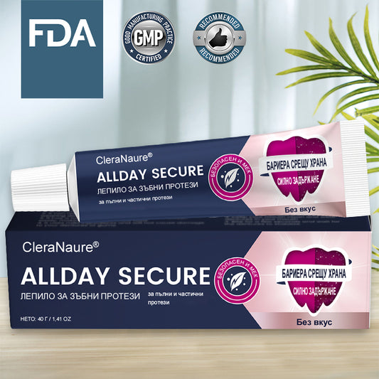 CleraNaure® AllDay Secure - Лепило за Зъбни Протези с Целодневно Действие
