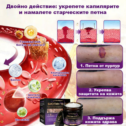 CleraNaure® Биотин 10-в-1 Възстановяващ крем за кожа