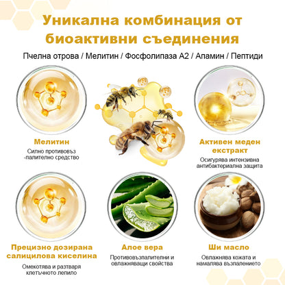 CleraNaure® PsoriaSoothe – Възстановяващ крем с пчелна отрова за кожа, склонна към псориазис