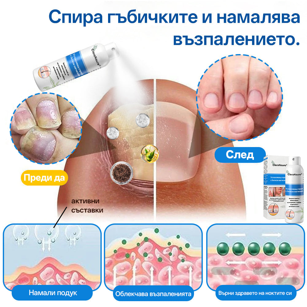 🫧CleraNature® Магнезиев спрей – Бързо облекчение за сърбяща, зачервена и чувствителна кожа (включително интимни зони)